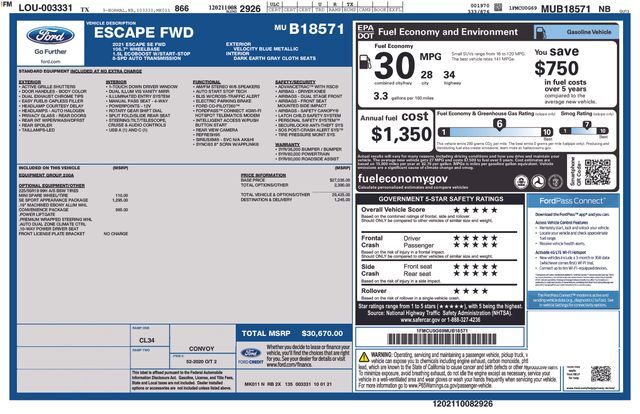 2021 FORD Escape