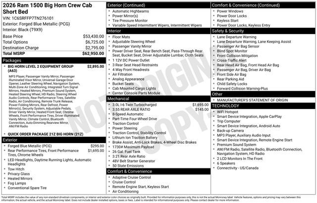 2026 RAM 1500