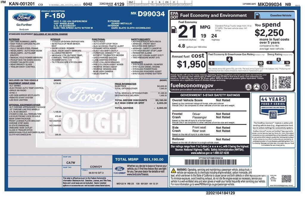 2021 FORD F-150