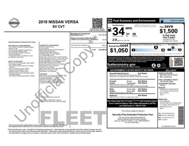 2018 NISSAN Versa