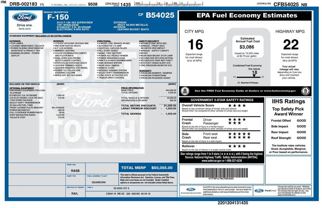 2012 FORD F-150