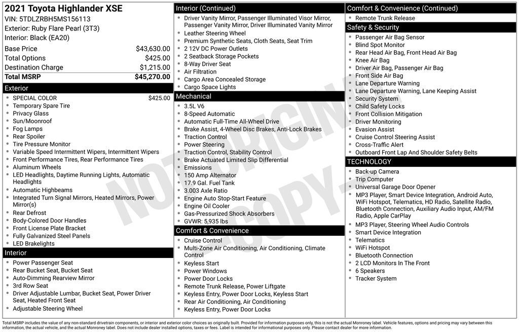 2021 TOYOTA Highlander