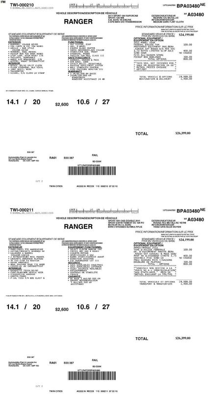 2011 FORD Ranger