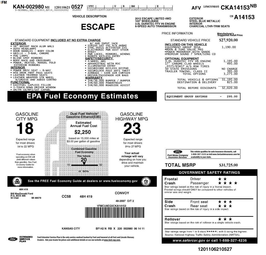 2012 FORD Escape