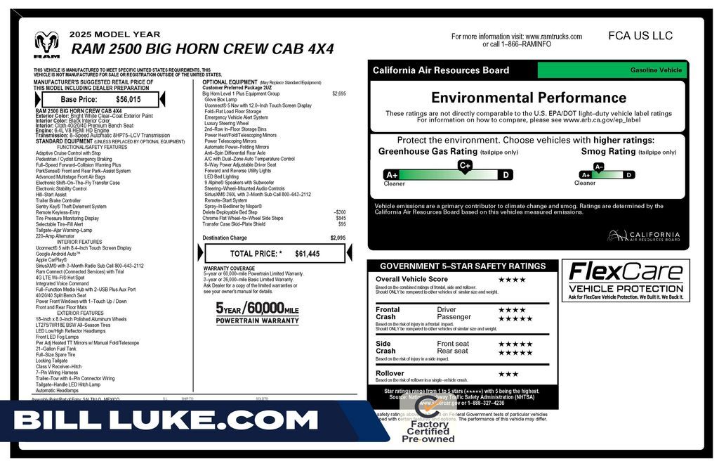 2025 RAM 2500