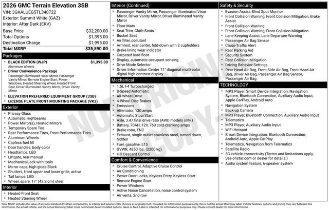 2026 GMC Terrain