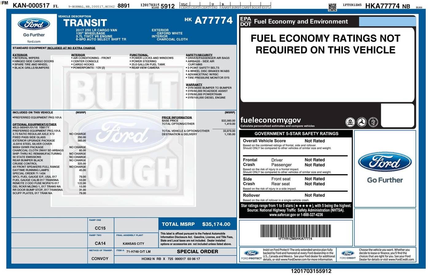 2017 FORD Transit
