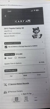 2012 TOYOTA Camry