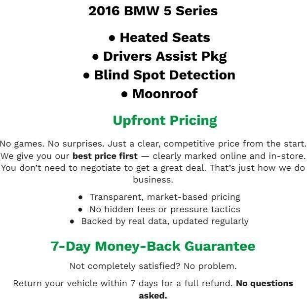 2016 BMW 5 Series