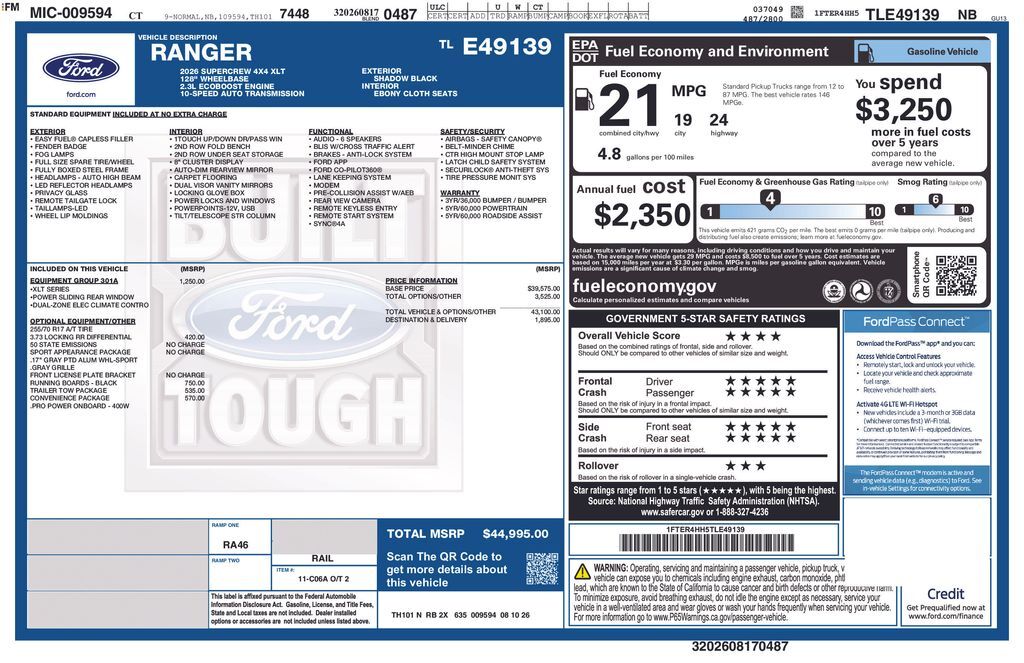2026 FORD Ranger