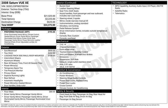 2008 SATURN Vue