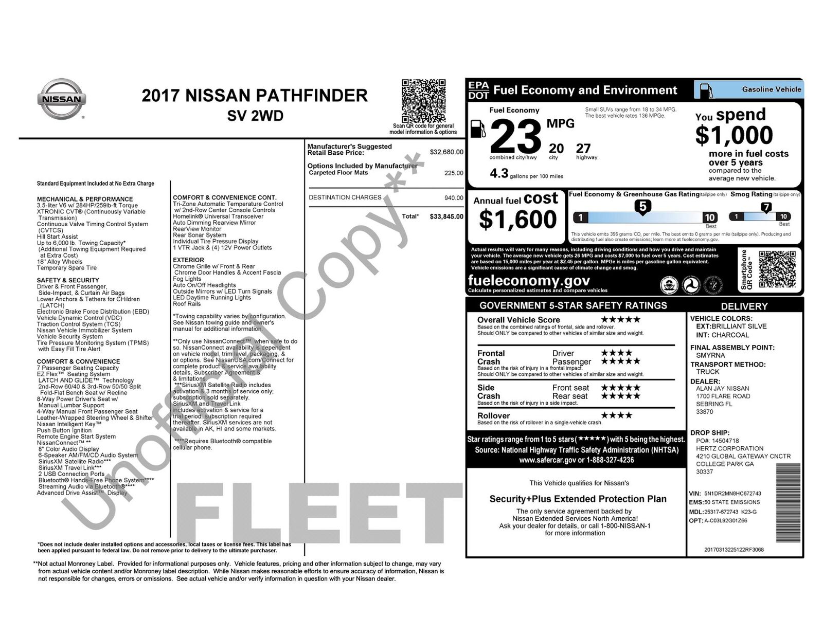 2017 NISSAN Pathfinder