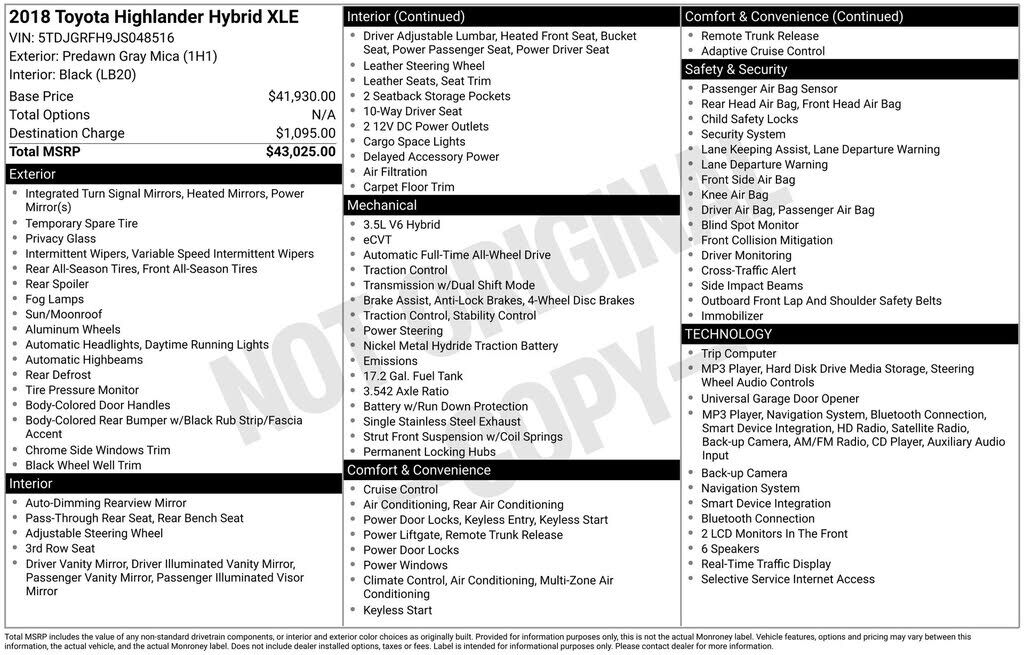 2018 TOYOTA Highlander