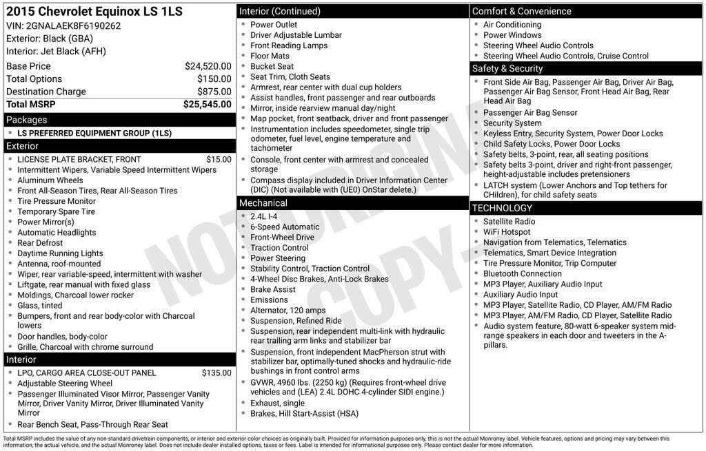 2015 CHEVROLET Equinox
