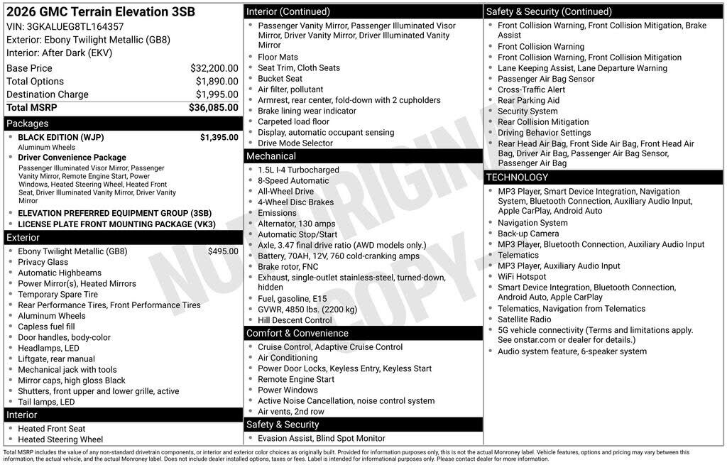 2026 GMC Terrain