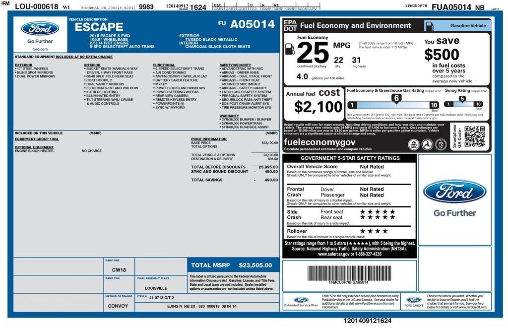 2015 FORD Escape