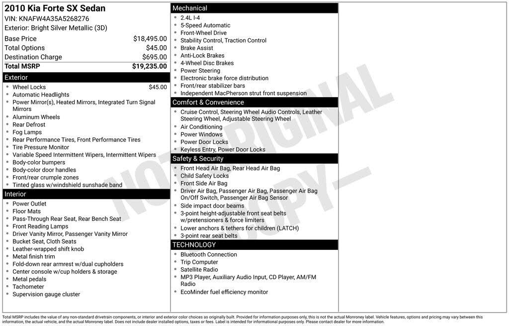 2010 KIA Forte