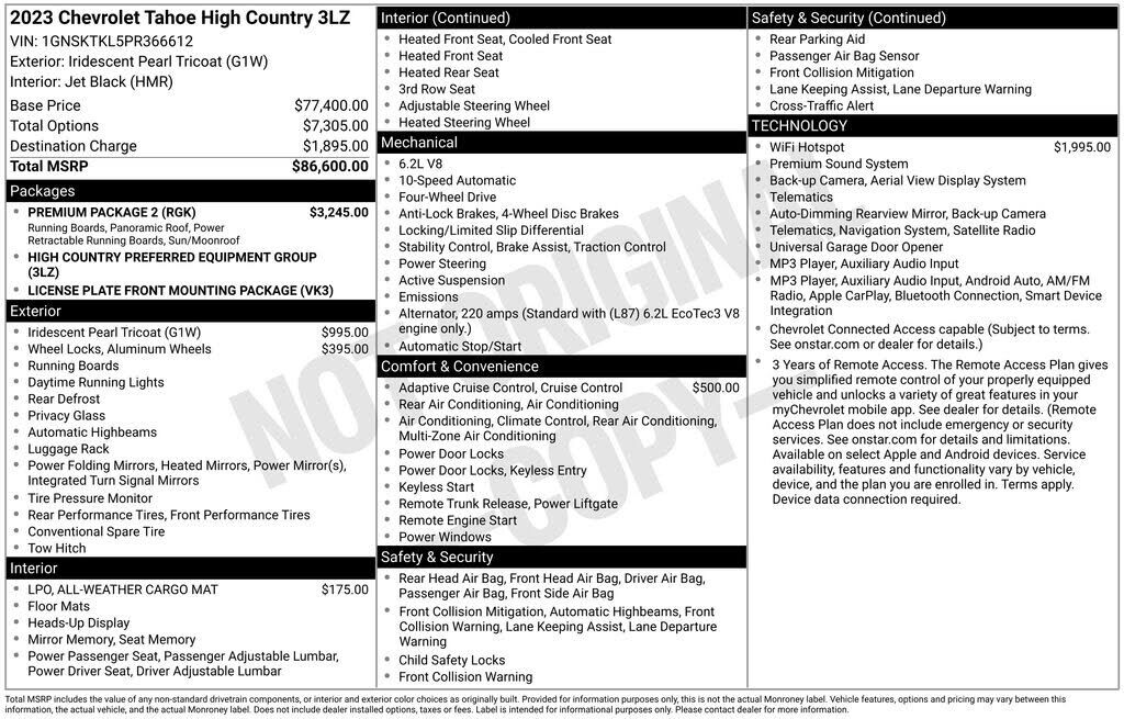 2023 CHEVROLET Tahoe