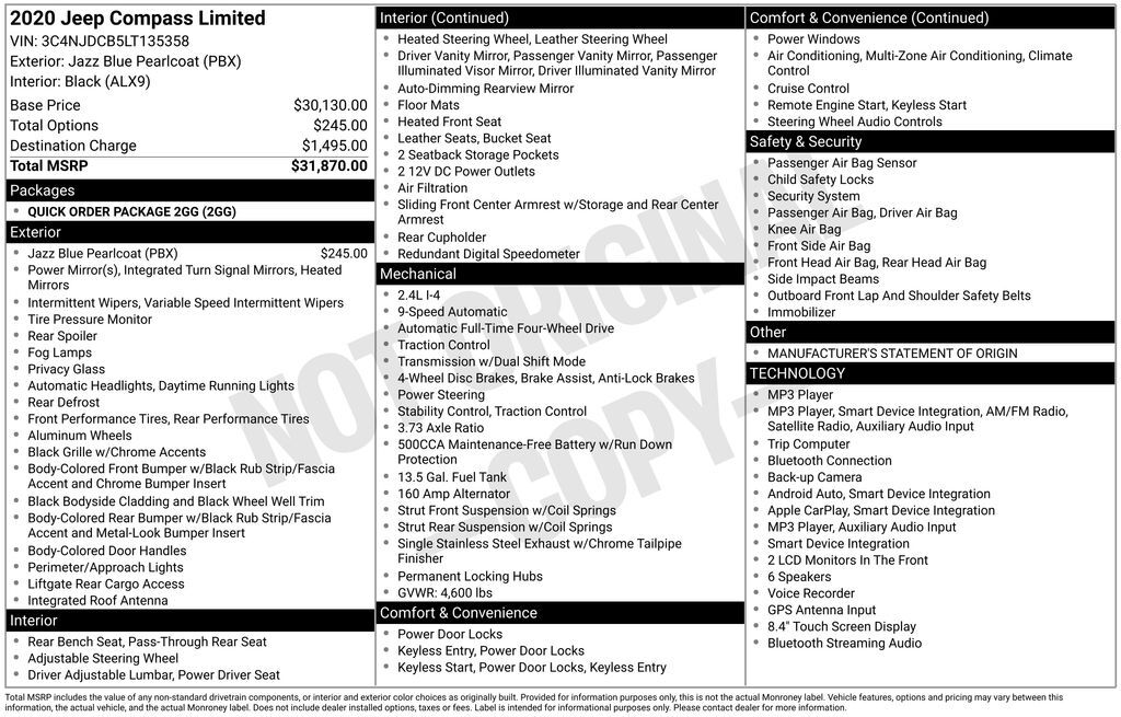 2020 JEEP Compass