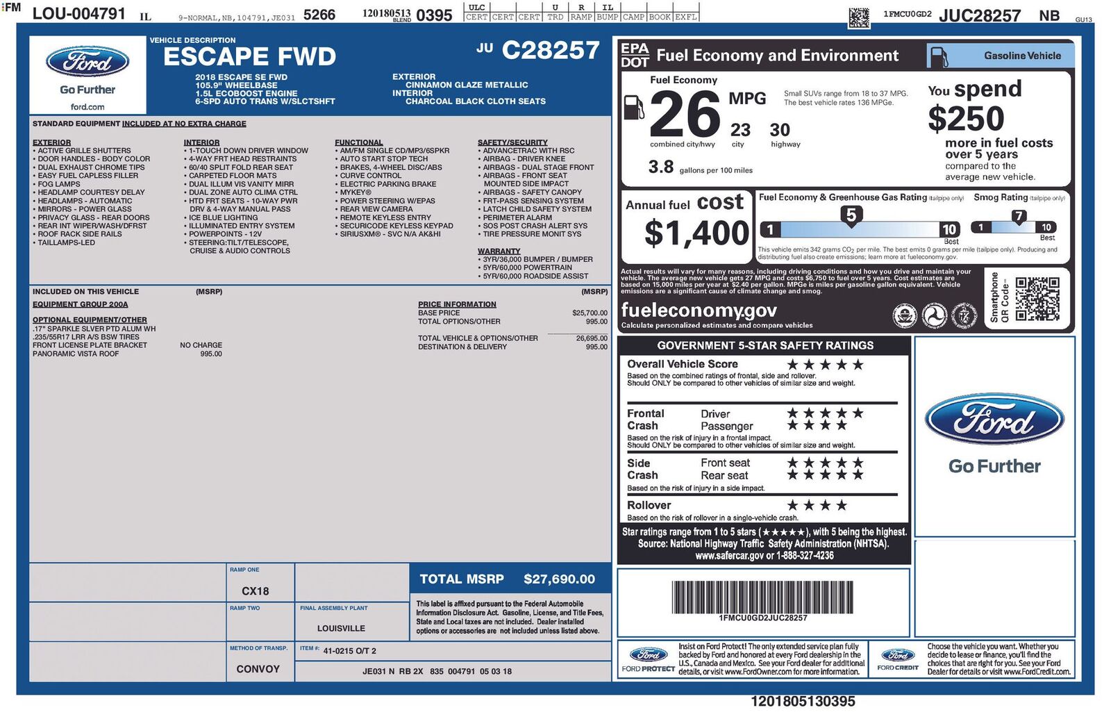 2018 FORD Escape