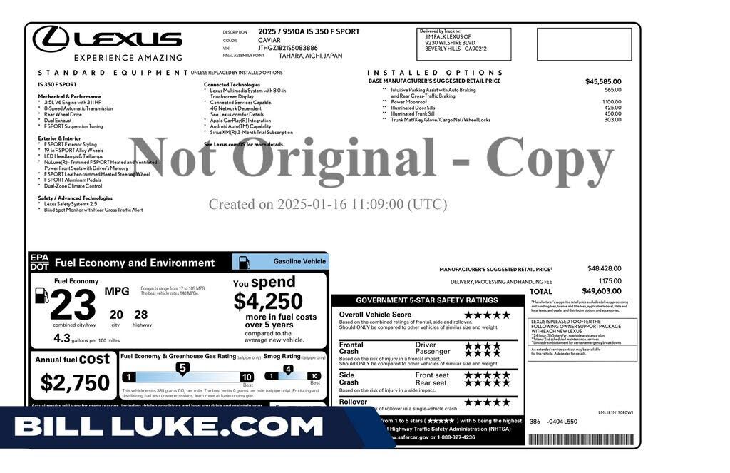 2025 LEXUS IS