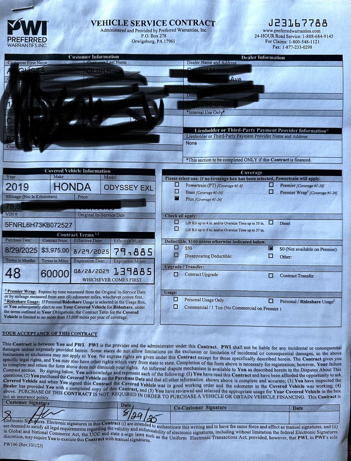 2019 HONDA Odyssey