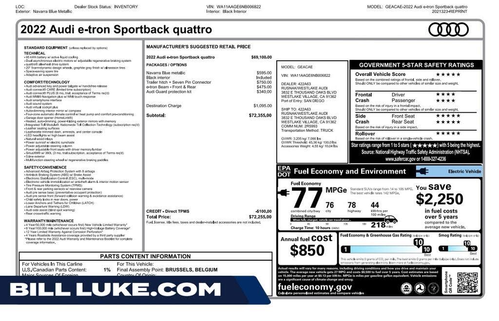 2022 AUDI e-tron Sportback