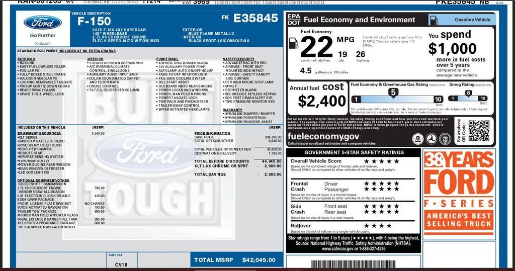 2015 FORD F-150