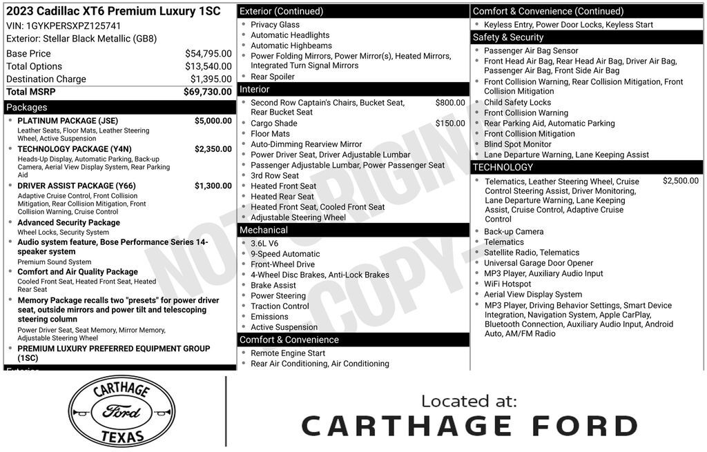 2023 CADILLAC XT6