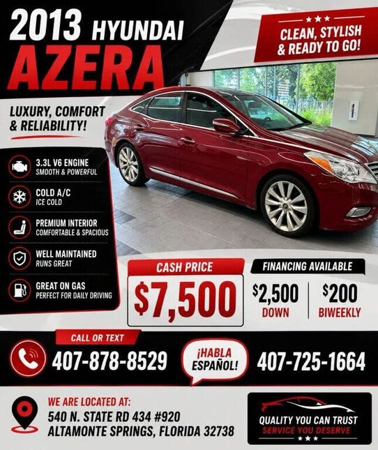 2013 HYUNDAI Azera