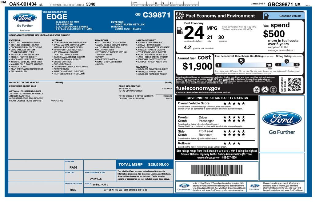 2016 FORD Edge