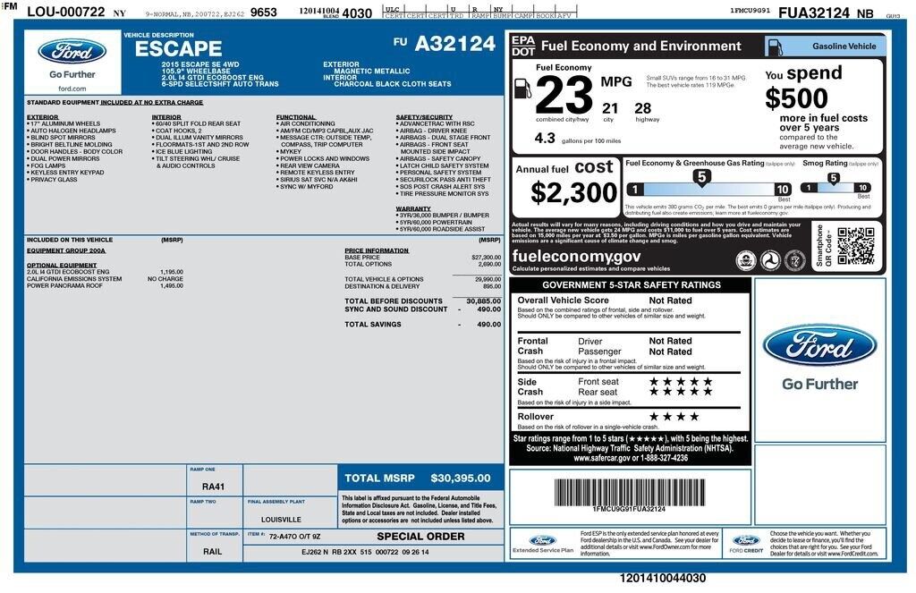 2015 FORD Escape