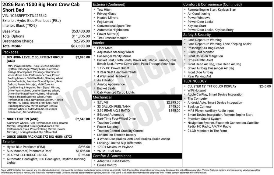 2026 RAM 1500