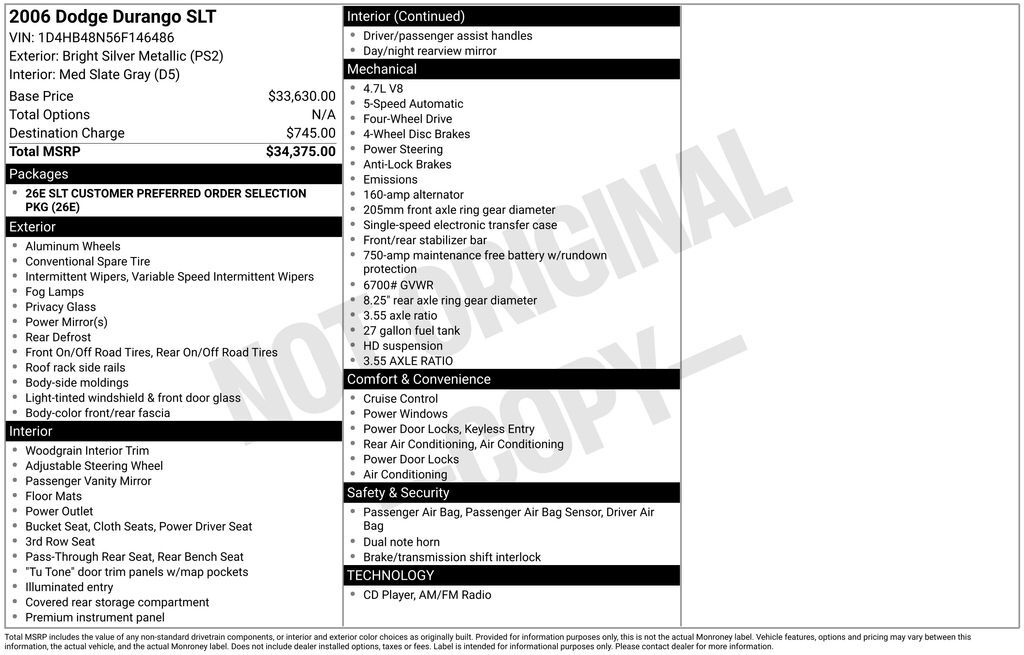 2006 DODGE Durango