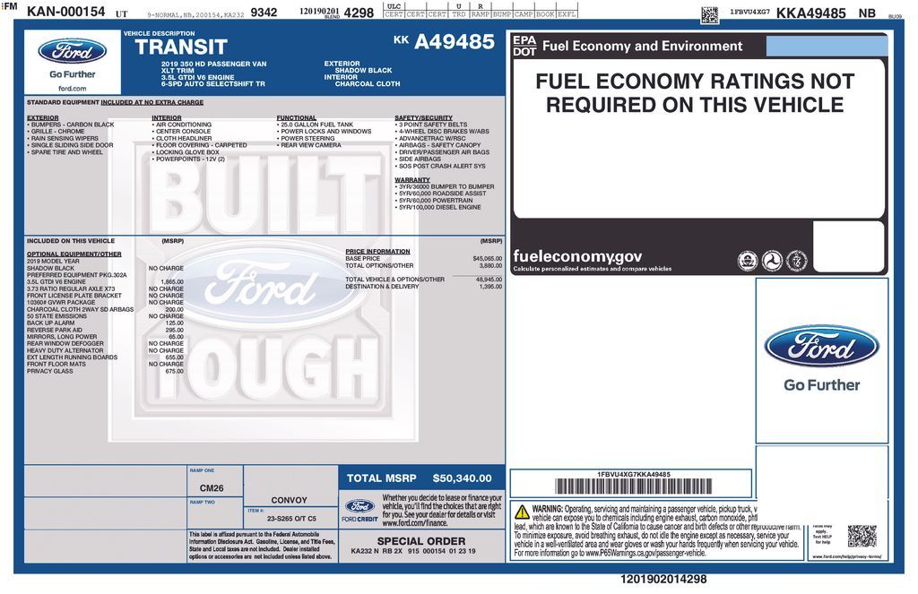 2019 FORD Transit