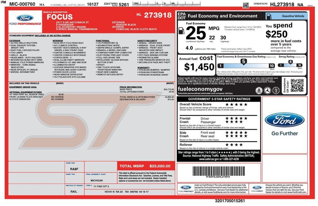 2017 FORD Focus