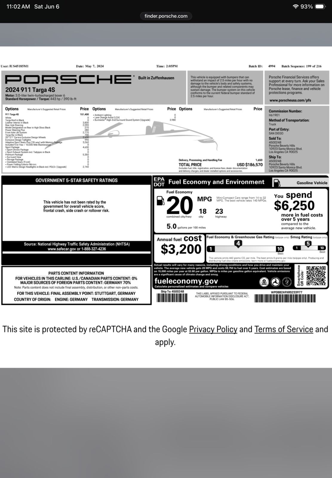 2024 PORSCHE 911