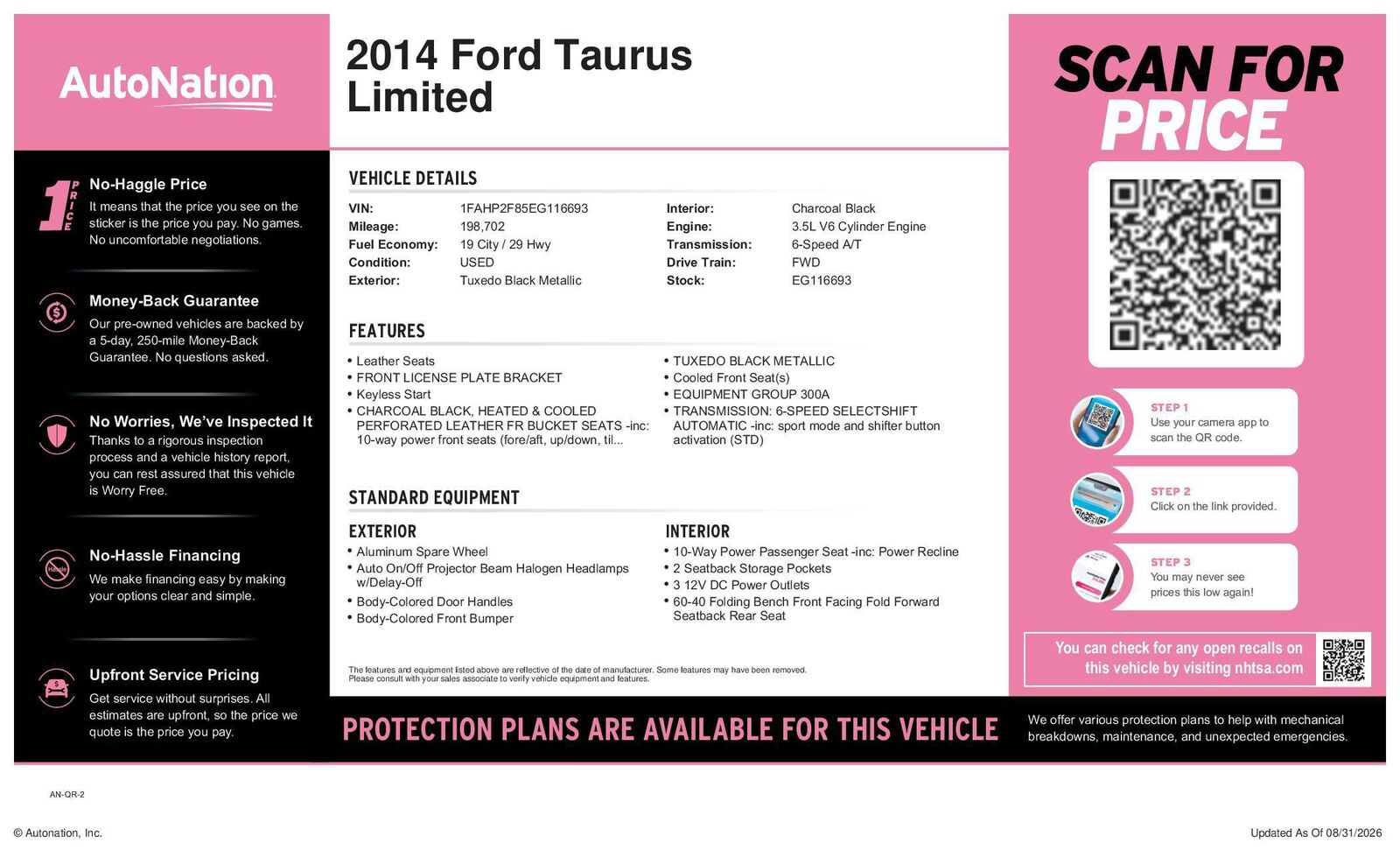 2014 FORD Taurus