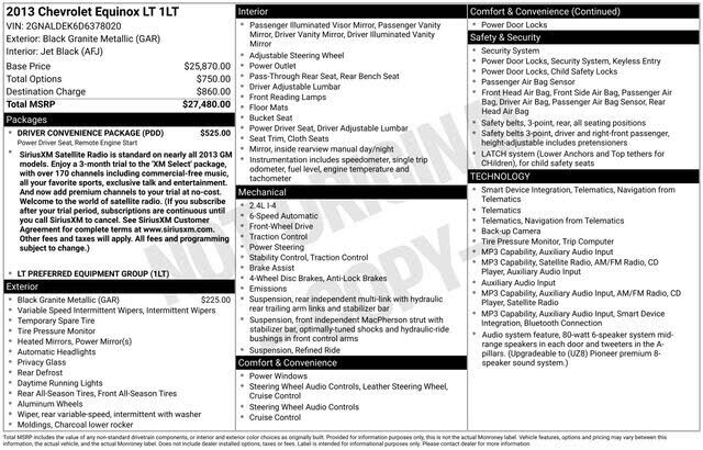 2013 CHEVROLET Equinox