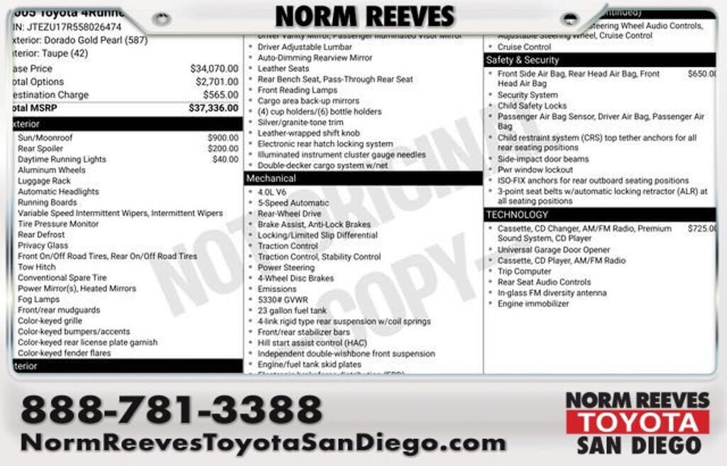 2005 TOYOTA 4-Runner