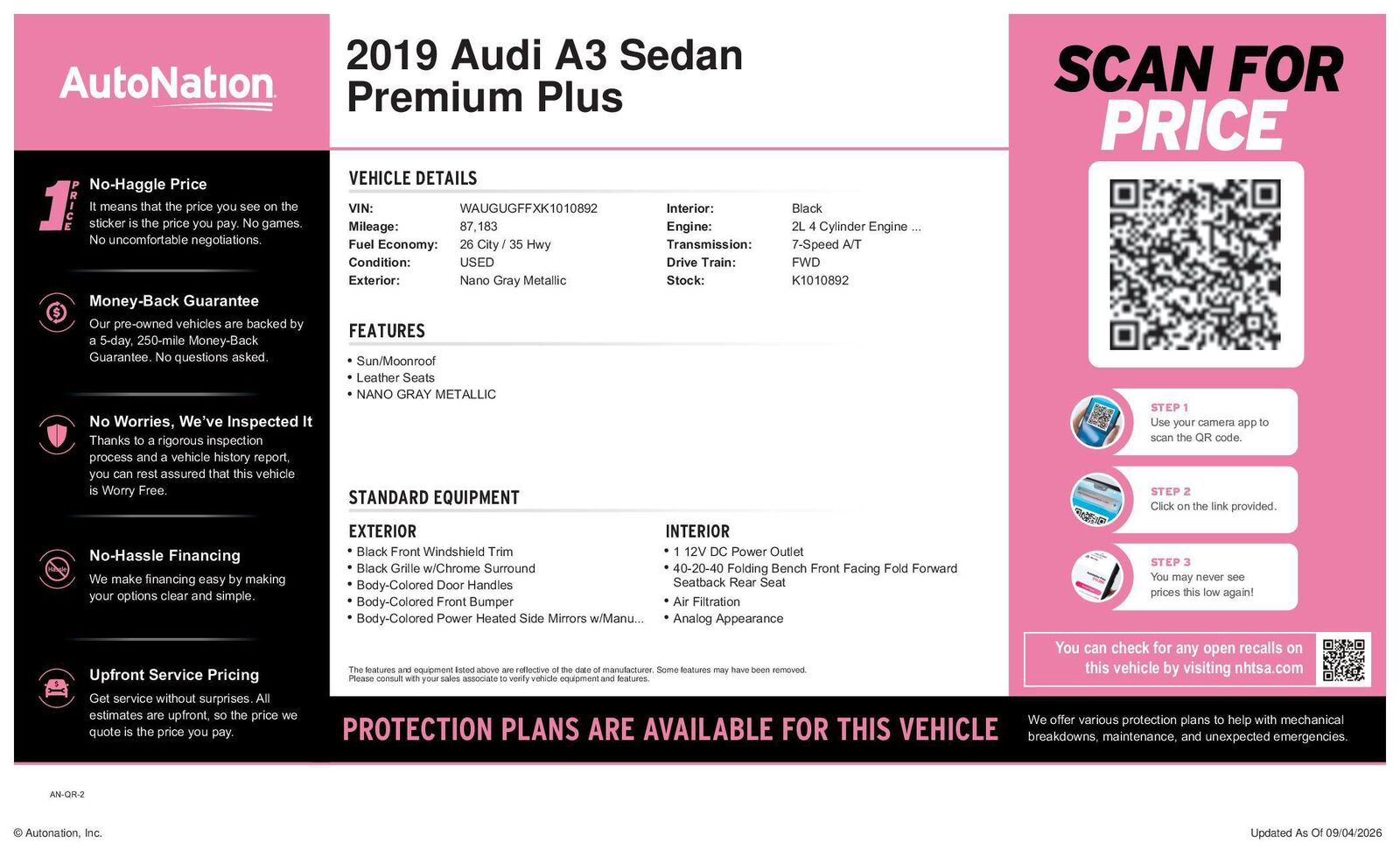 2019 Audi A3