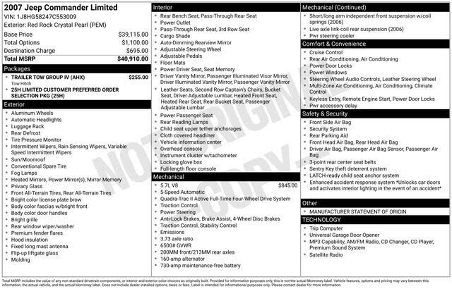 2007 JEEP Commander