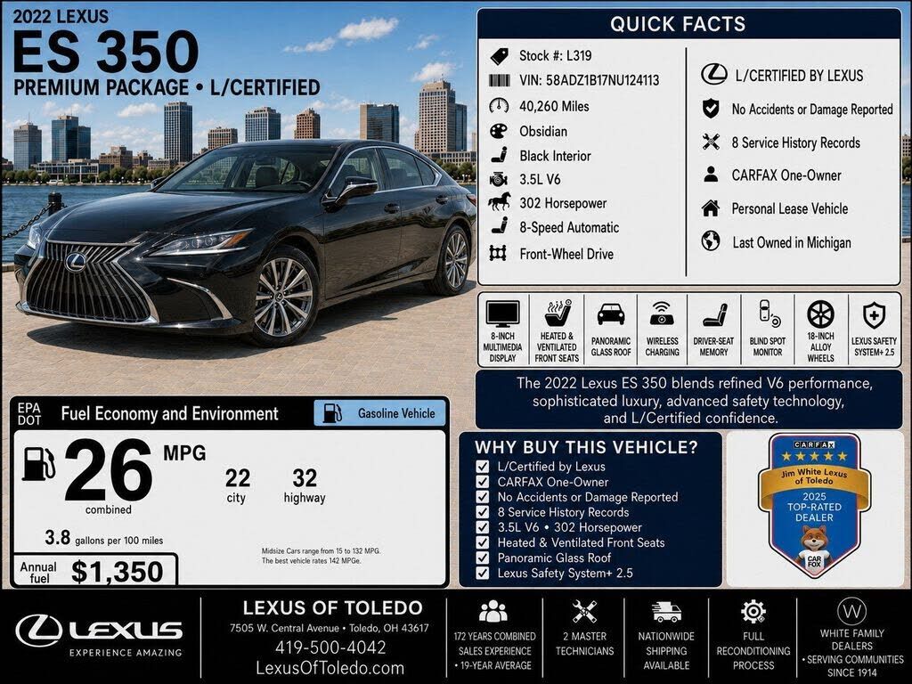2022 LEXUS ES