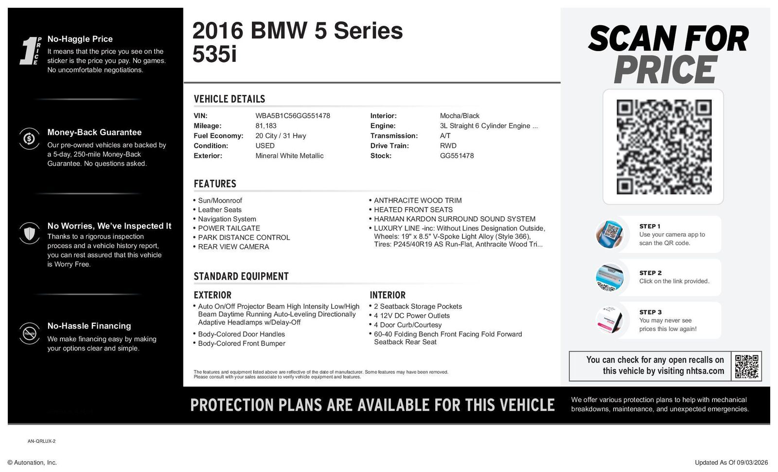 2016 BMW 535i