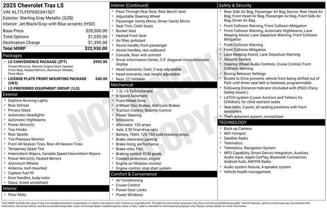 2025 CHEVROLET Trax