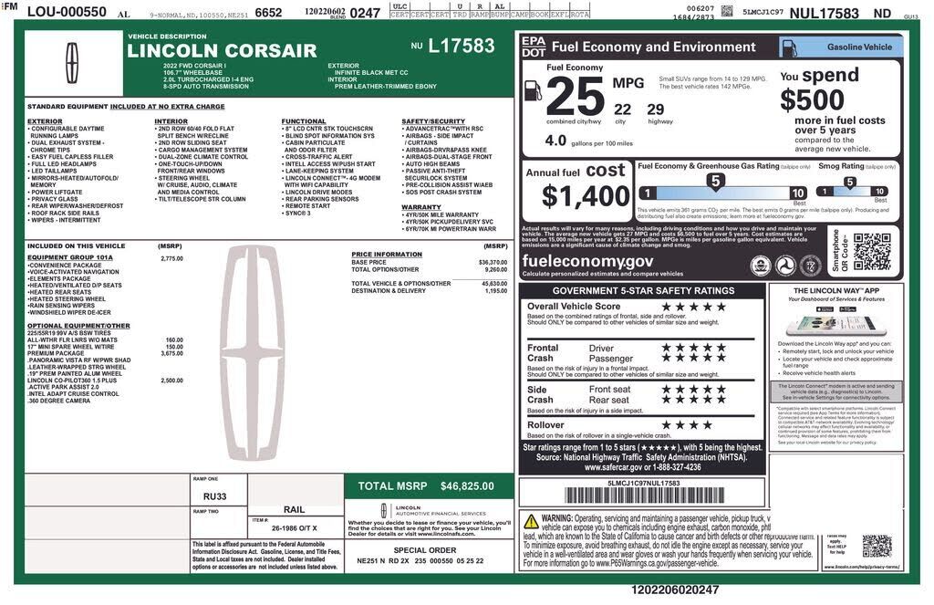 2022 LINCOLN Corsair