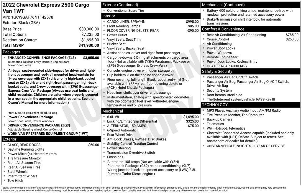 2022 CHEVROLET Express