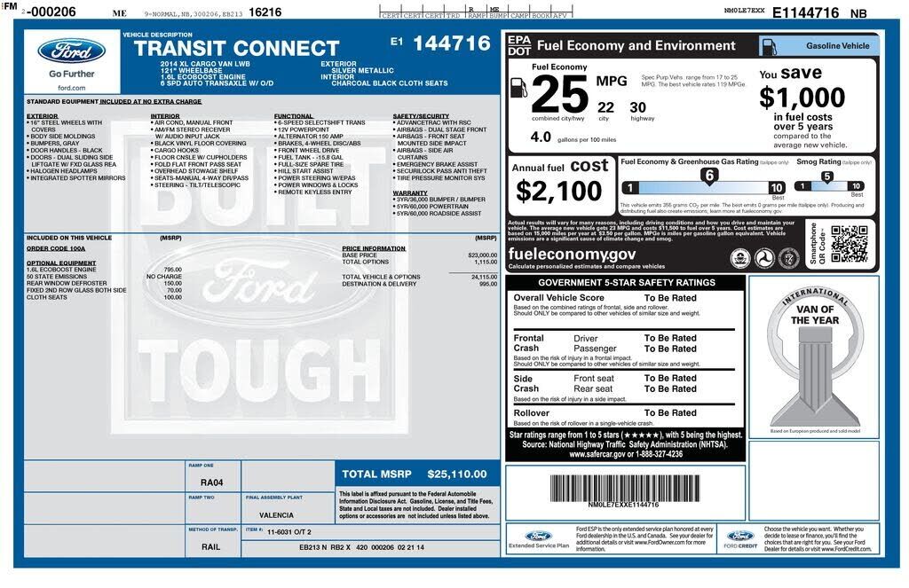 2014 FORD Transit