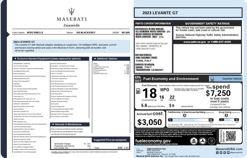 2023 MASERATI Levante