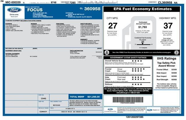2012 FORD Focus